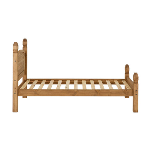 Corona 3FT Bed Low Foot End - Distressed Waxed Pine
